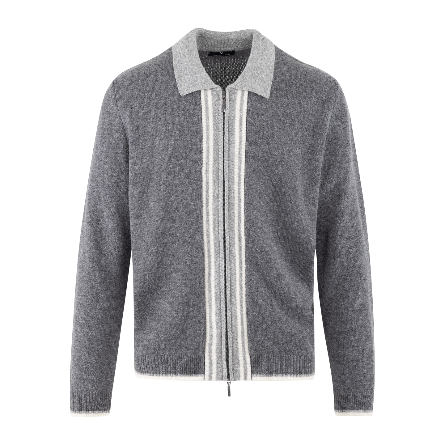 Ford Zip Cardigan - Dark Grey Melange
