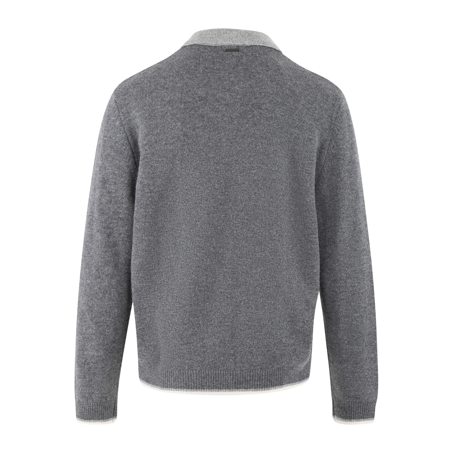 Ford Zip Cardigan - Dark Grey Melange