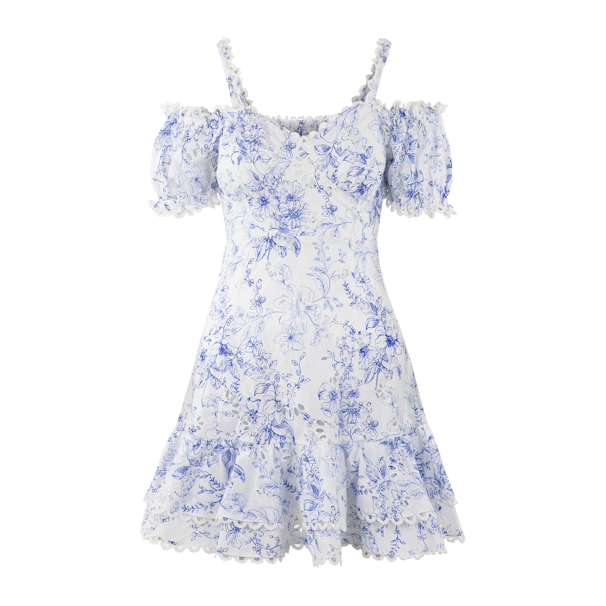 Gianna Dress - Blue Aop