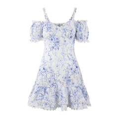 Gianna Dress - Blue Aop