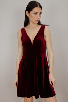 Ginza Dress - Burgundy