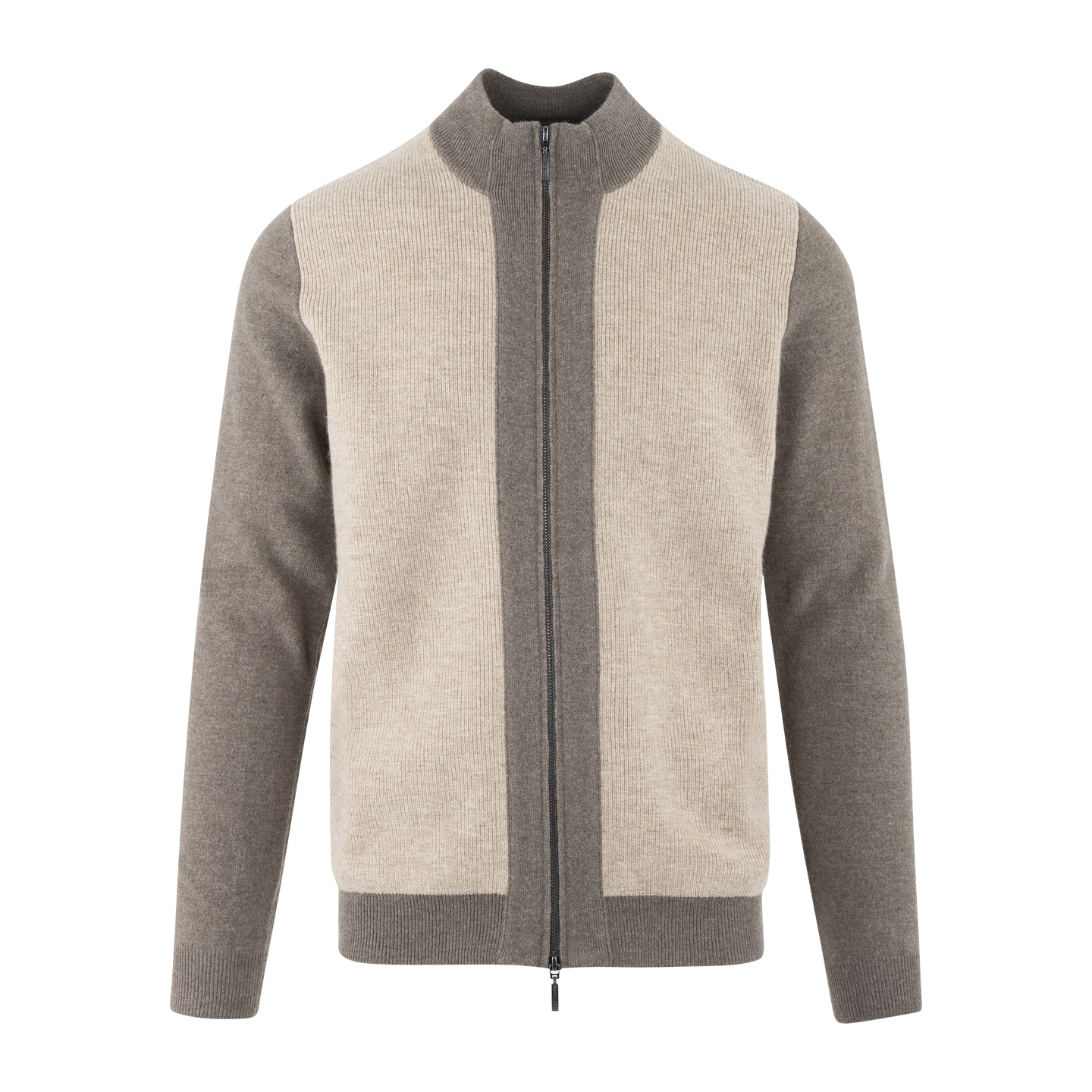 Milton Zip Cardigan - Brown