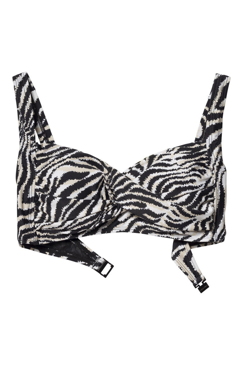 Zebra Medea Top - Offwhite/Black