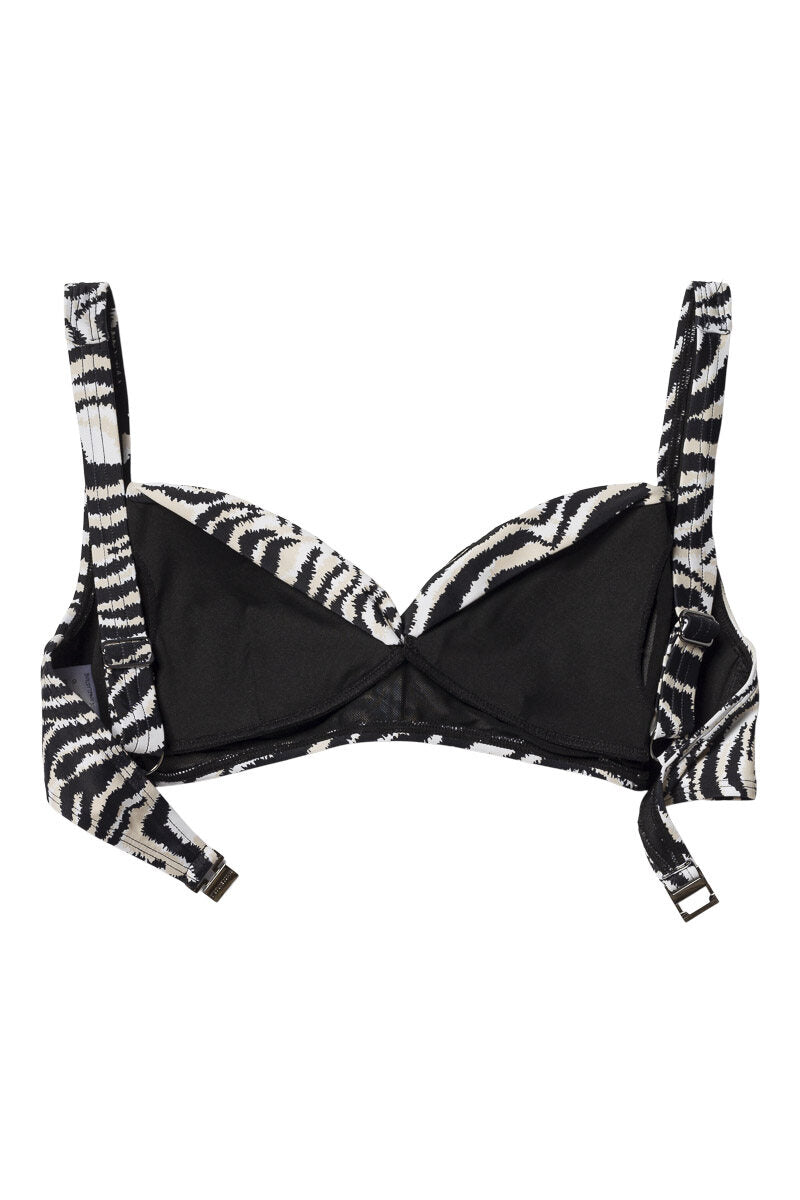 Zebra Medea Top - Offwhite/Black