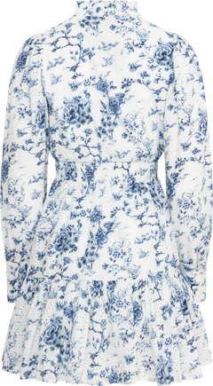 Liv Porcelain B Anglaise Dress - Off White/Blue