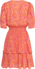 Jade Viscose Dress - Coral