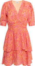 Jade Viscose Dress - Coral