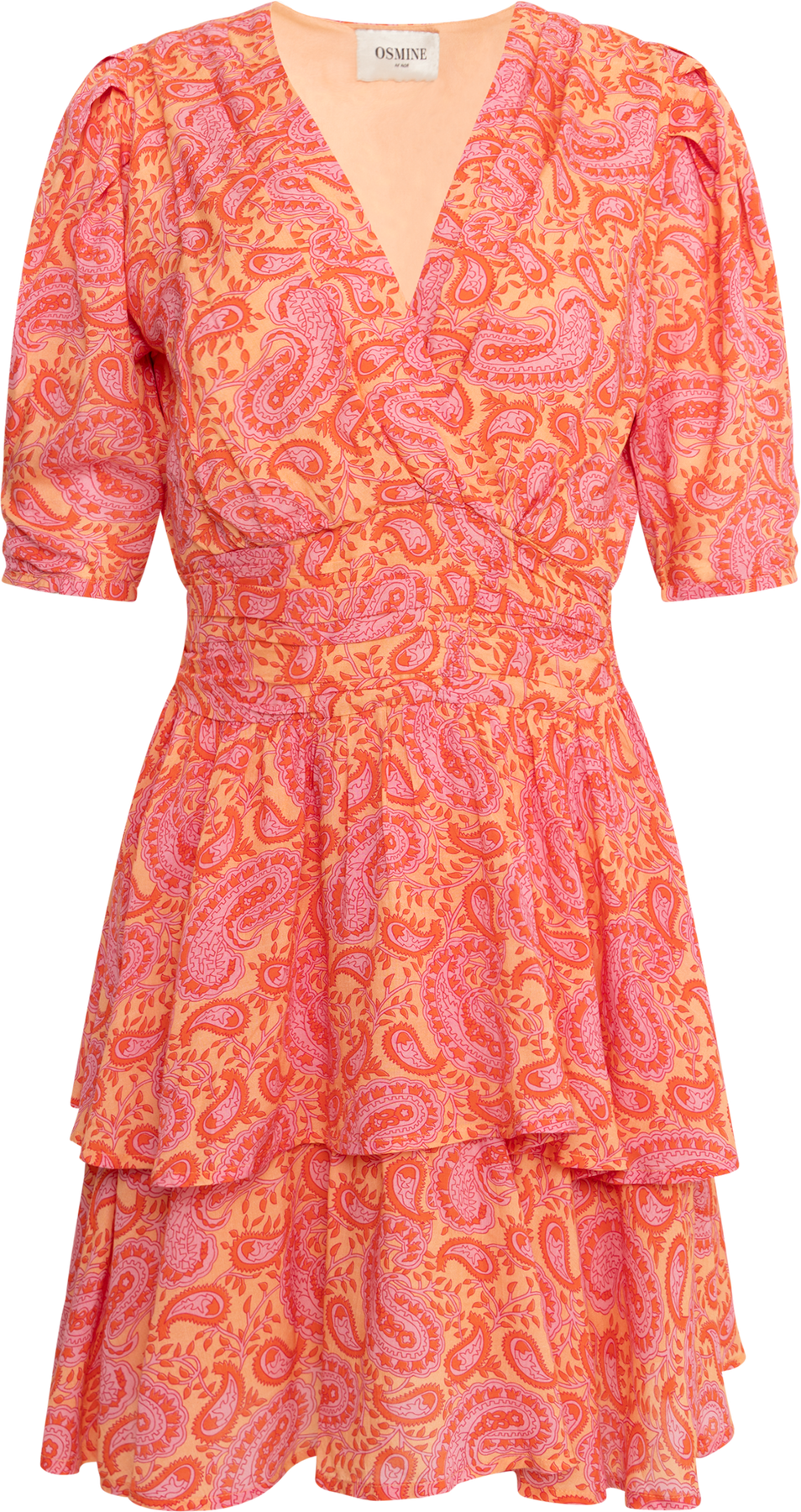 Jade Viscose Dress - Coral