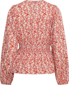 Rosine Linen Top - White/Red