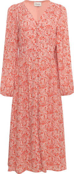 Una Crepe Midi Dress - Light Pink Floral