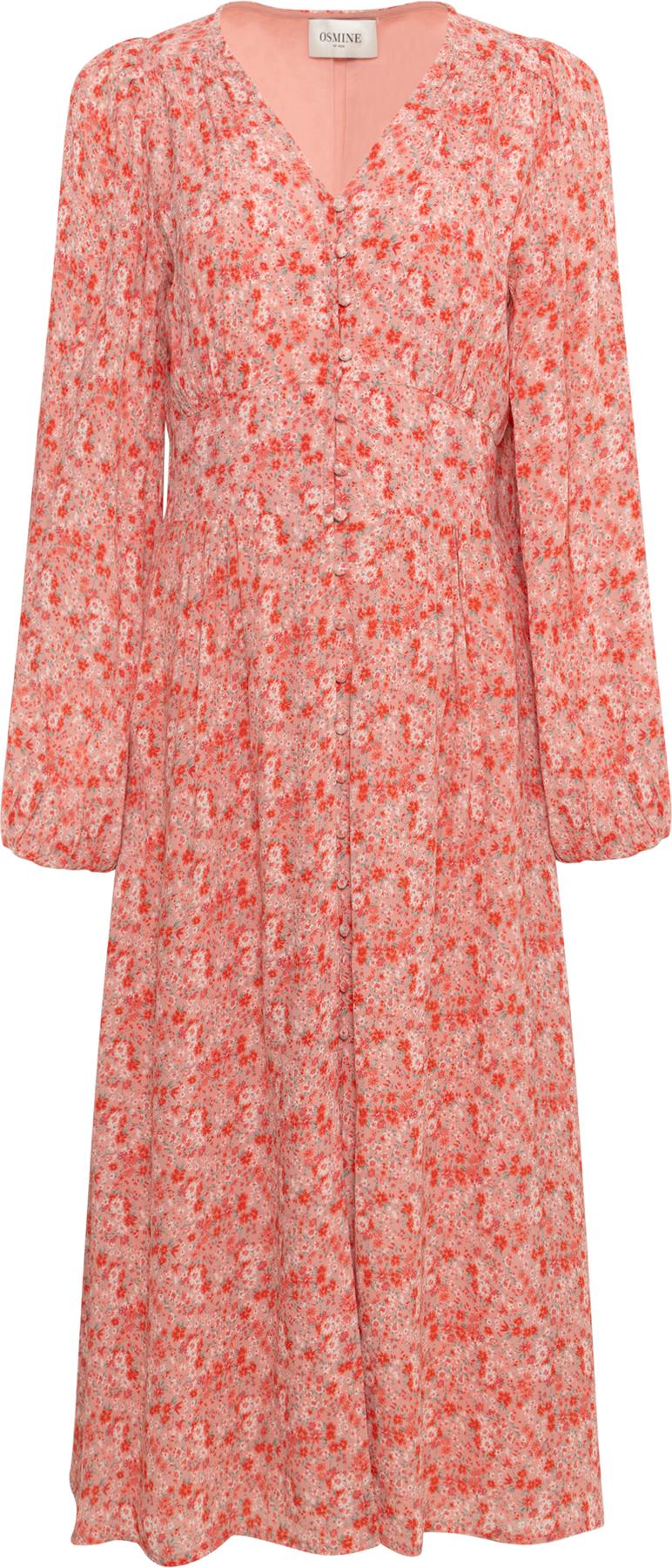 Una Crepe Midi Dress - Light Pink Floral