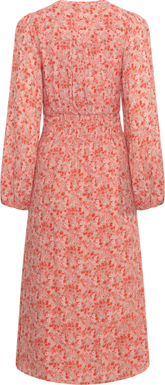 Una Crepe Midi Dress - Light Pink Floral