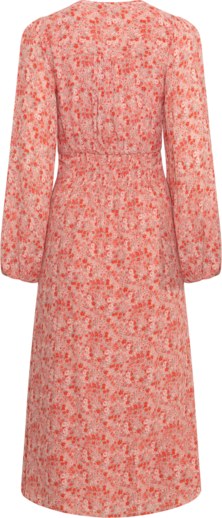 Una Crepe Midi Dress - Light Pink Floral
