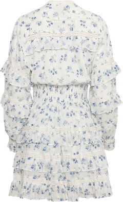 Sol Cotton Flower Dress - Blue Flower