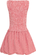 Tora Gingham Mini Dress - Red