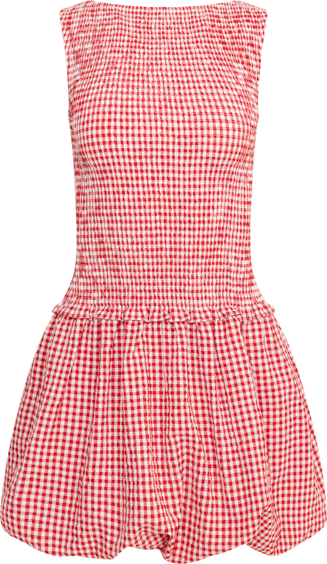 Tora Gingham Mini Dress - Red