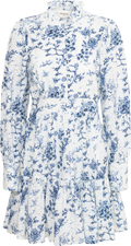 Liv Porcelain B Anglaise Dress - Off White/Blue
