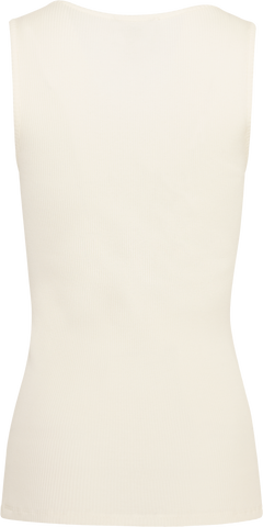 Emmy Silk Cotton V-Neck Tank - Off White