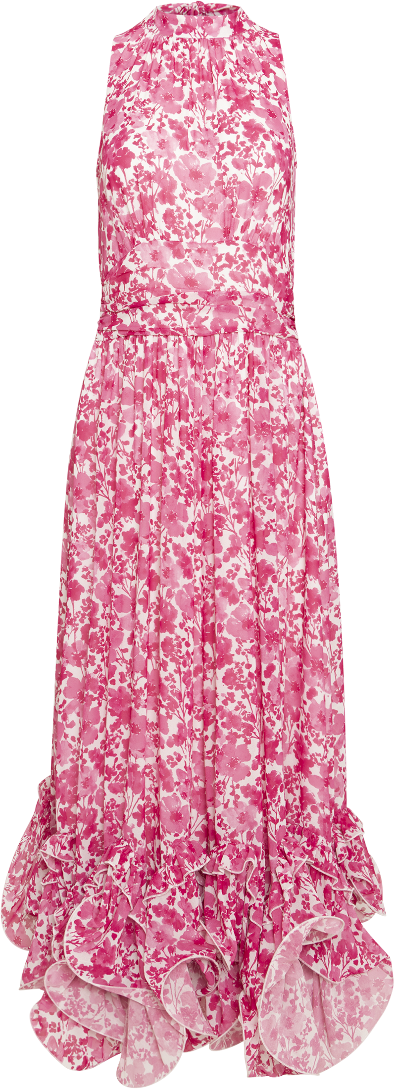 Harriet Chiffon Dress - Pink Print