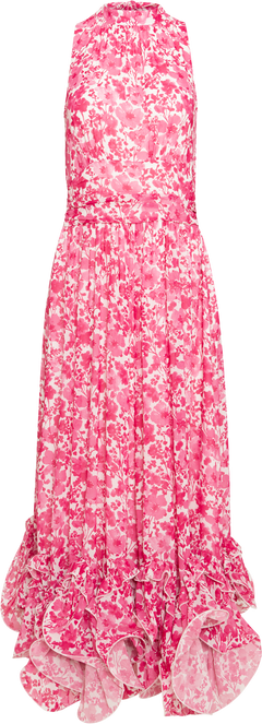 Harriet Chiffon Dress - Pink Print