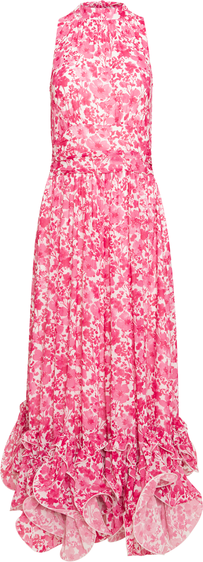 Harriet Chiffon Dress - Pink Print