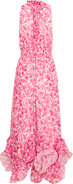 Harriet Chiffon Dress - Pink Print