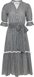 Gertrude Gingham Dress - Black/White