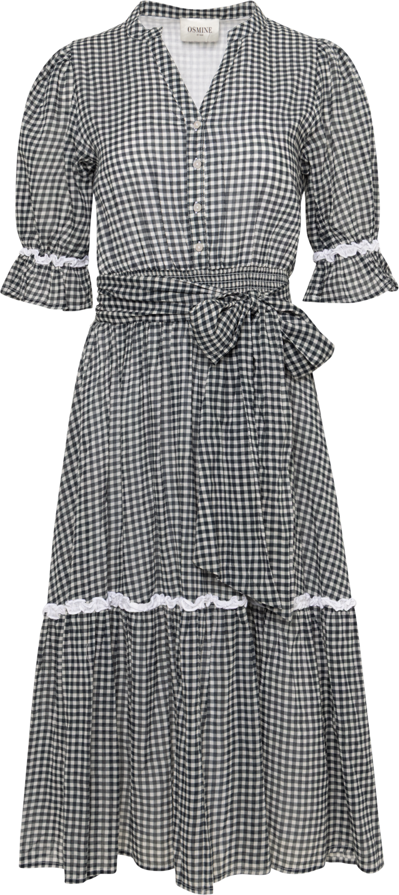 Gertrude Gingham Dress - Black/White