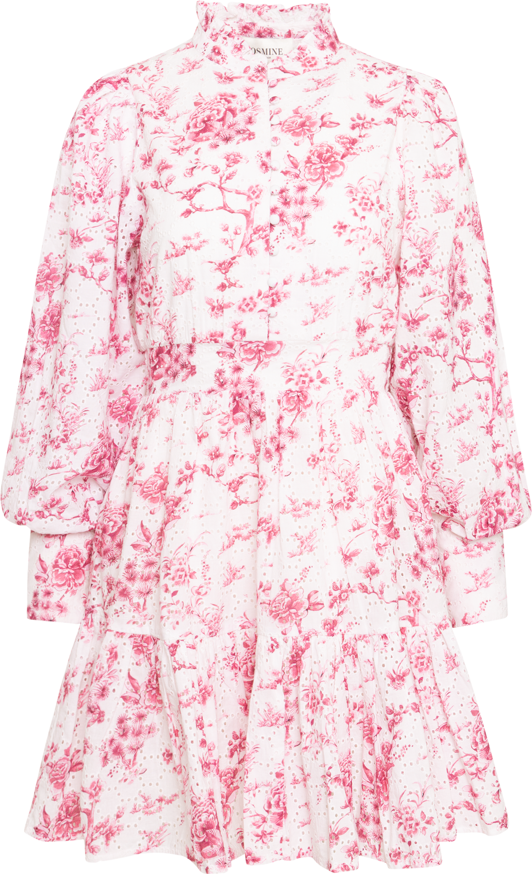 Liv Porcelain B Anglaise Dress - Dark Pink