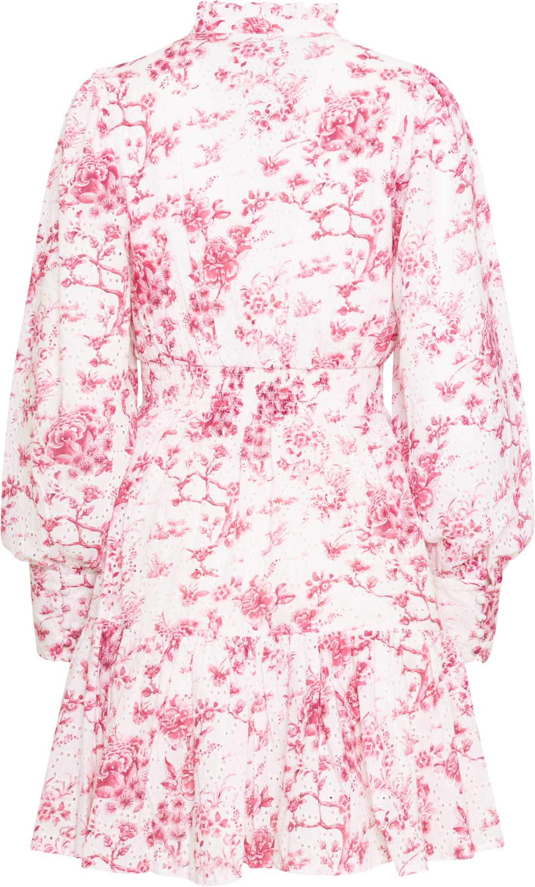 Liv Porcelain B Anglaise Dress - Dark Pink