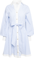 Linnea Stripe Shirt Dress - Light Blue Stripe