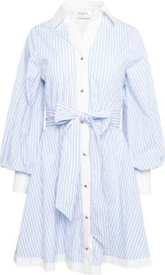 Linnea Stripe Shirt Dress - Light Blue Stripe