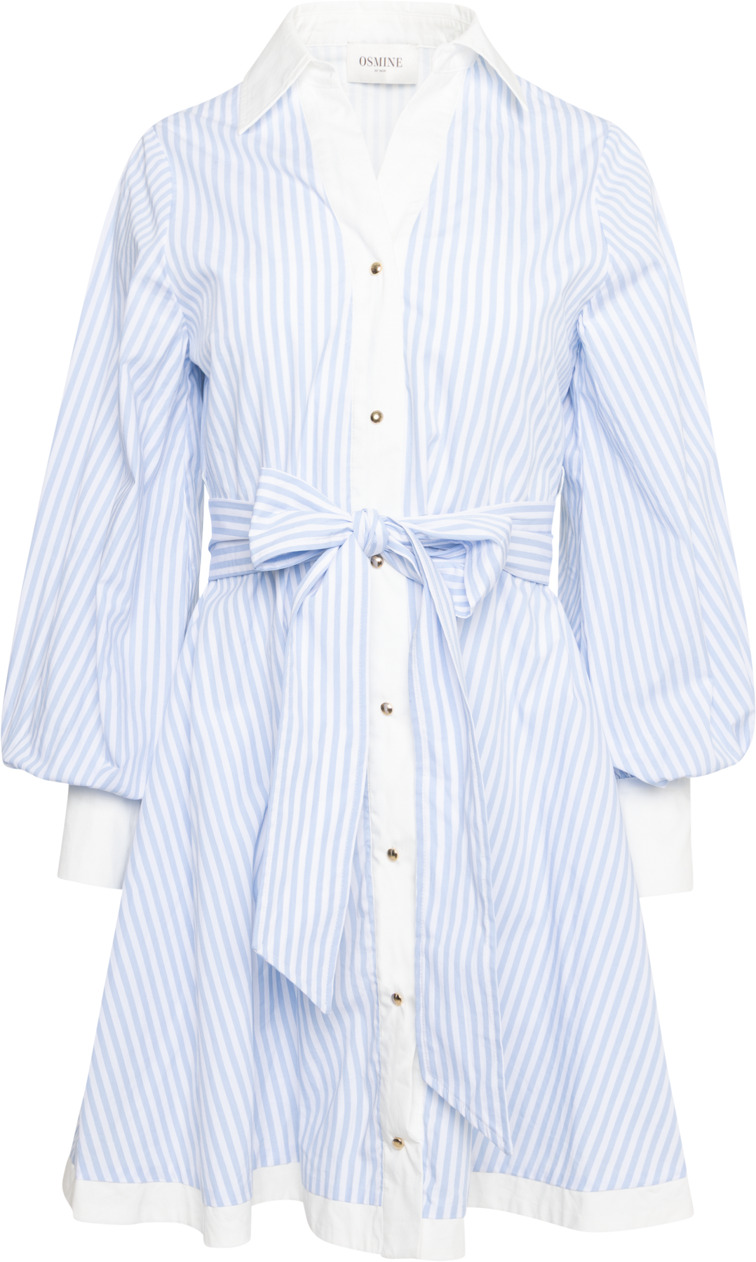 Linnea Stripe Shirt Dress - Light Blue Stripe
