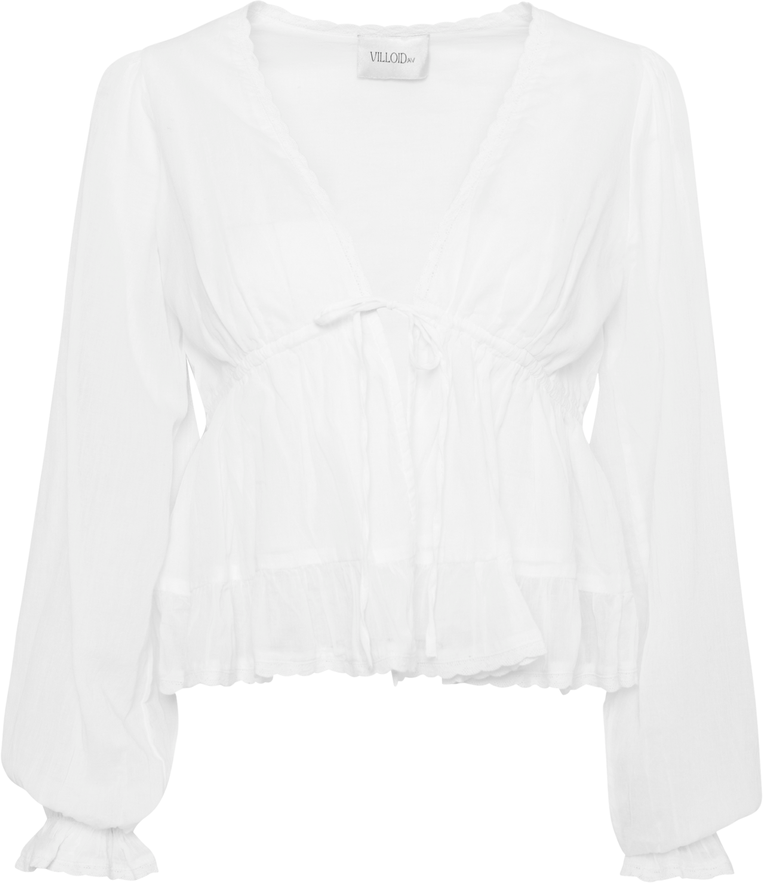 Ellen Cotton Voile Blouse - White
