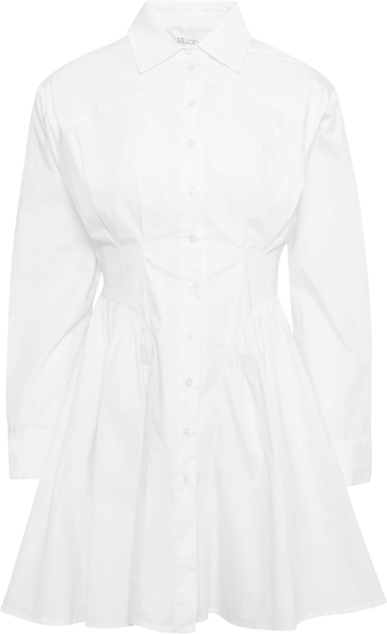 Esmeralda Poplin Shirt Dress - White