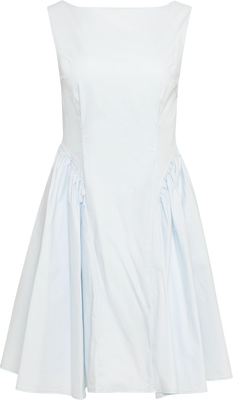 Elva Cotton Poplin Mini Dress - Light Blue