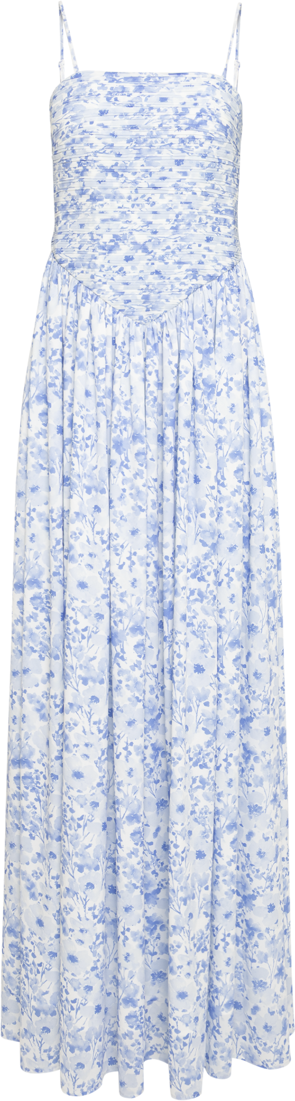 Meya Chiffon Bandeau Dress - Blue Print