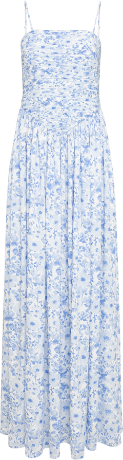 Meya Chiffon Bandeau Dress - Blue Print