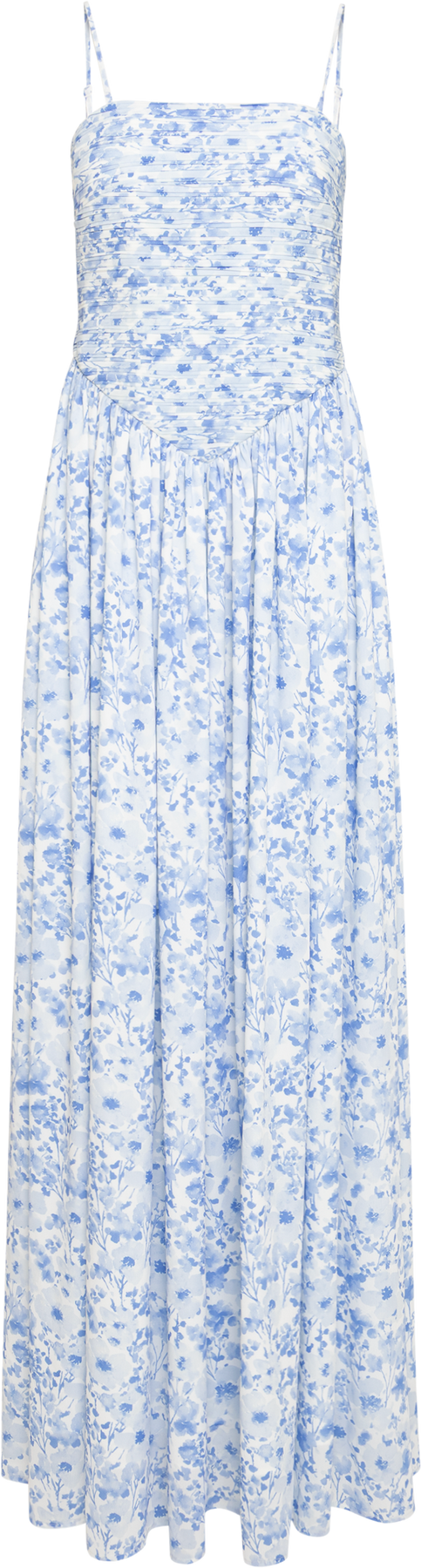 Meya Chiffon Bandeau Dress - Blue Print