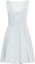 Elva Cotton Poplin Mini Dress - Light Blue