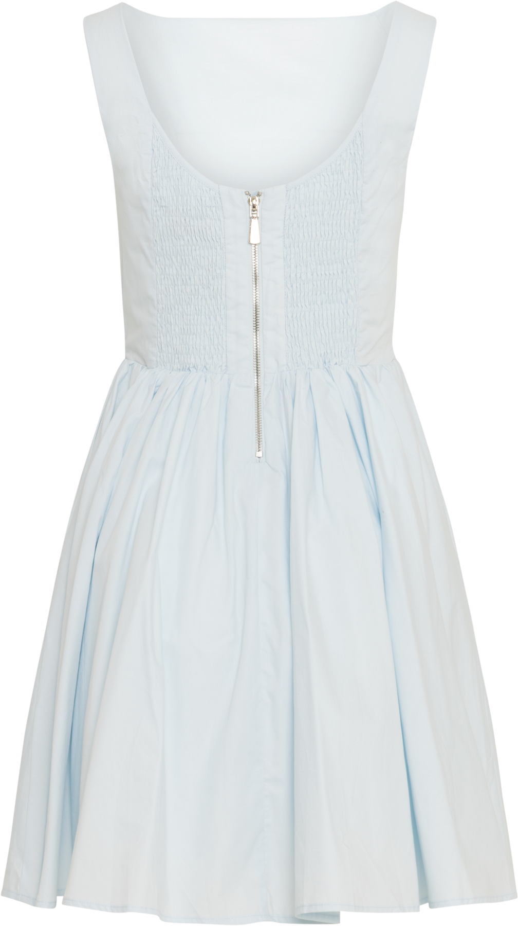 Elva Cotton Poplin Mini Dress - Light Blue