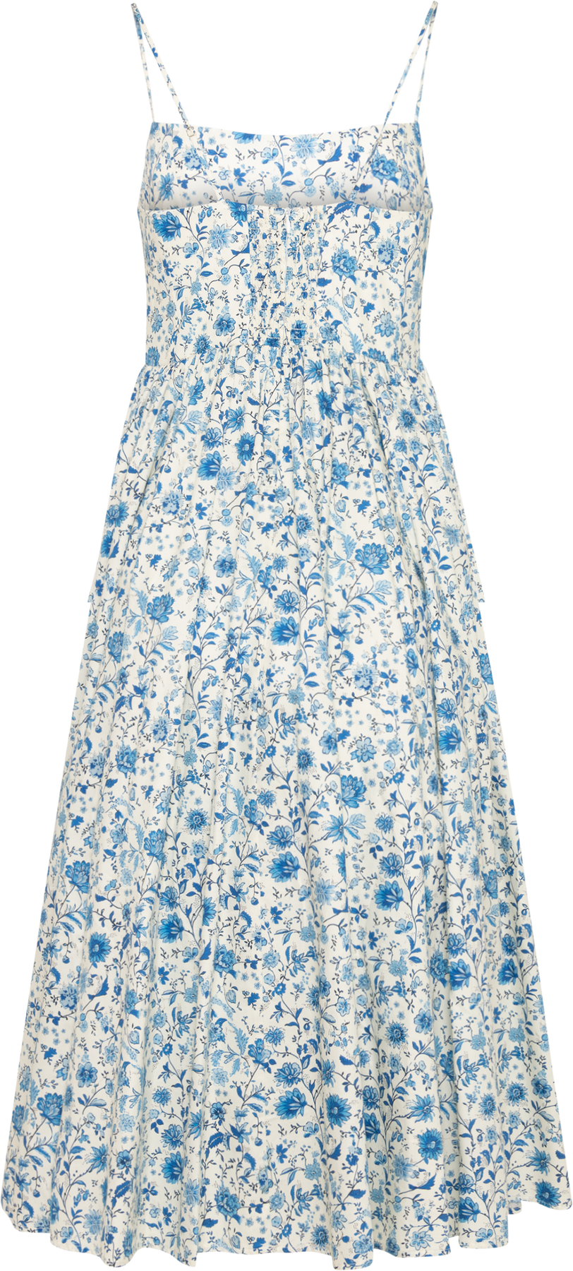 Thyra Cotton Strap Midi Dress - Blue