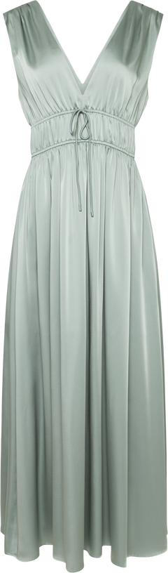 Martine Satin Maxi Dress - Sage Green
