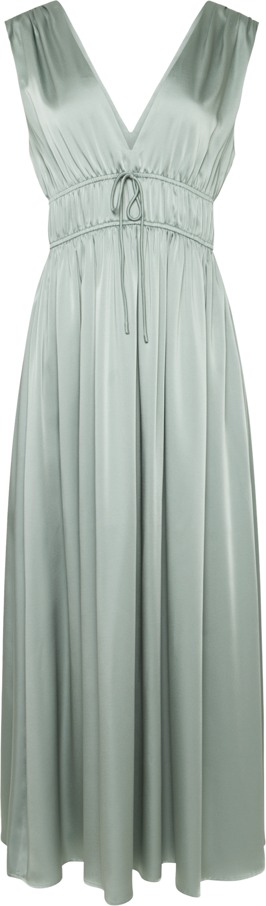 Martine Satin Maxi Dress - Sage Green