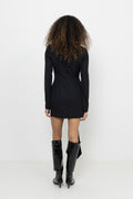 Mini Dress W/ Ls - Black