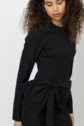 Mini Dress W/ Ls - Black