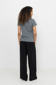 Solly Tee Solid - Dark Grey Mel.