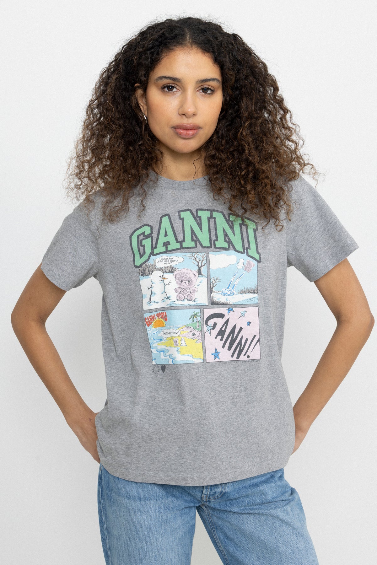 Basic Cotton Jersey Bear Comic Teddy - Paloma