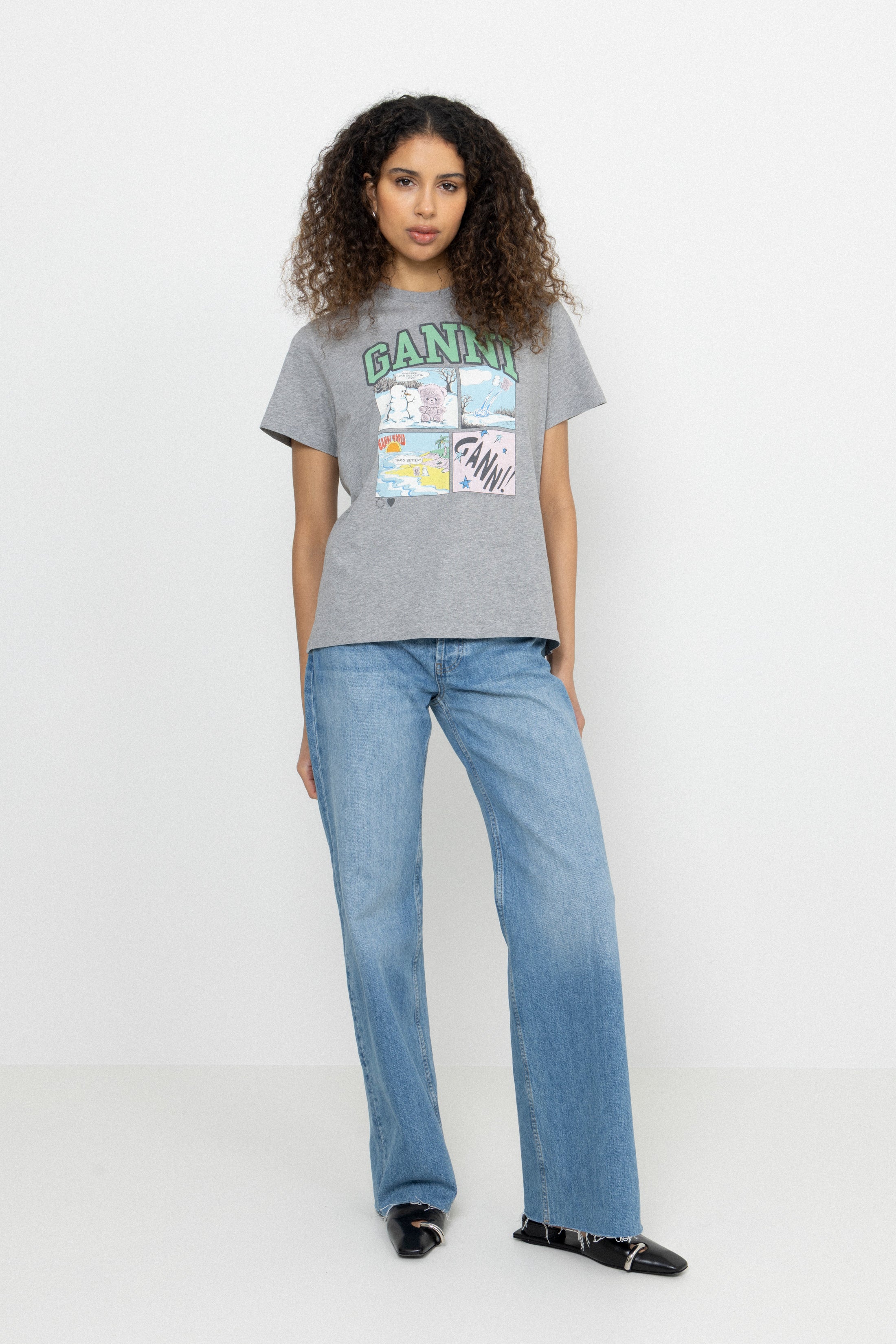 Basic Cotton Jersey Bear Comic Teddy - Paloma