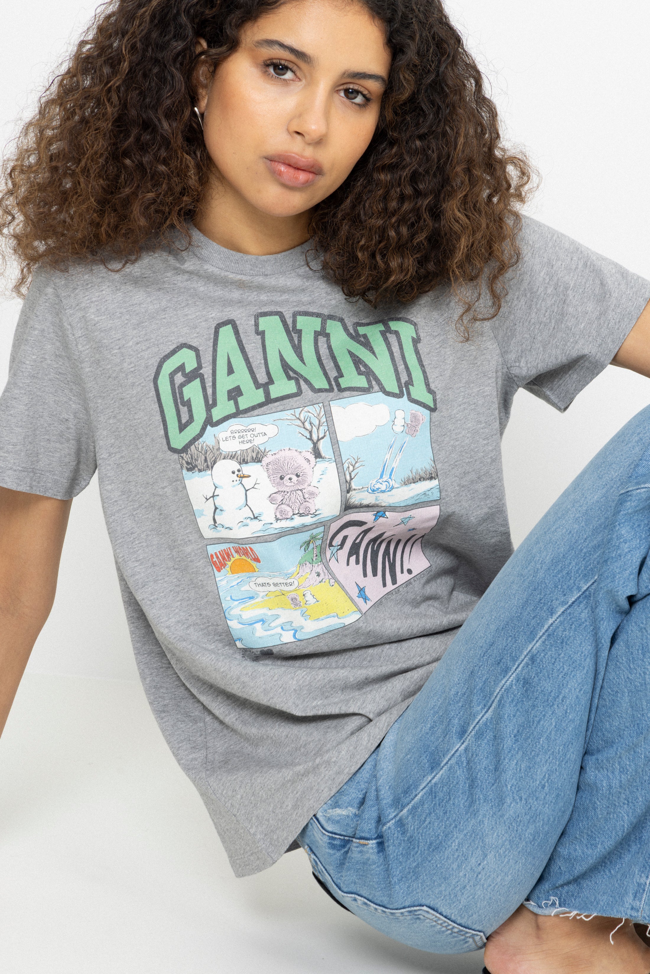 Basic Cotton Jersey Bear Comic Teddy - Paloma